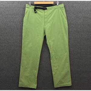 Montbell Pants‎ Mens XL Short Green OD Stretch Lightweight Belted Hiking Outdoor